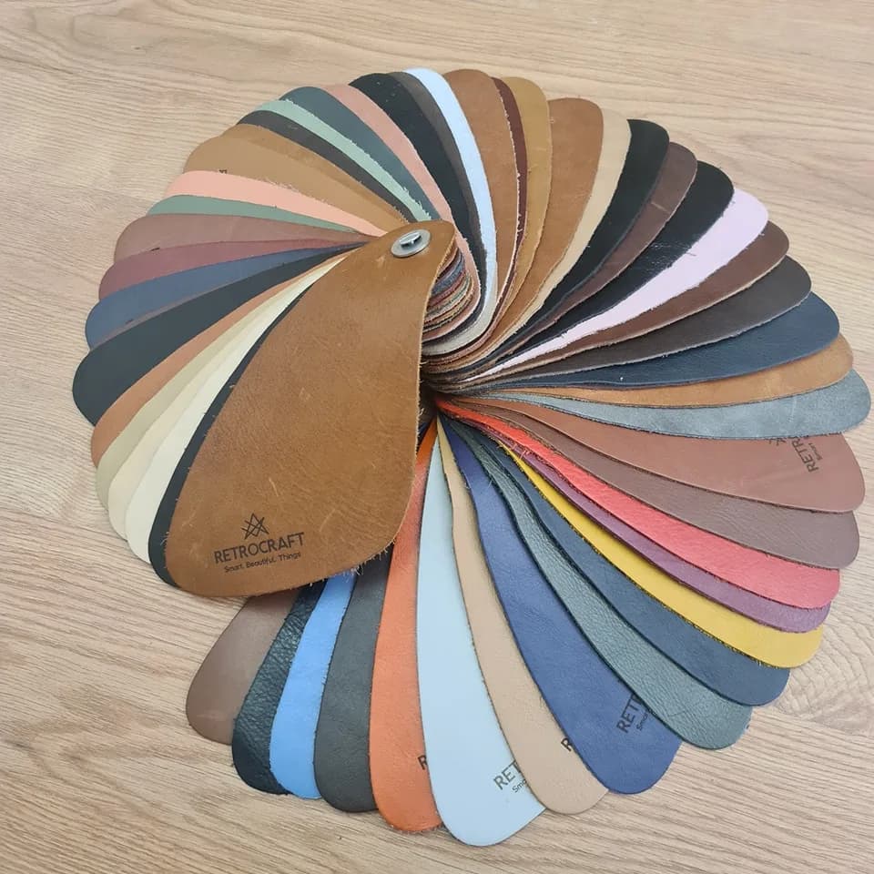 Leather colour swatches