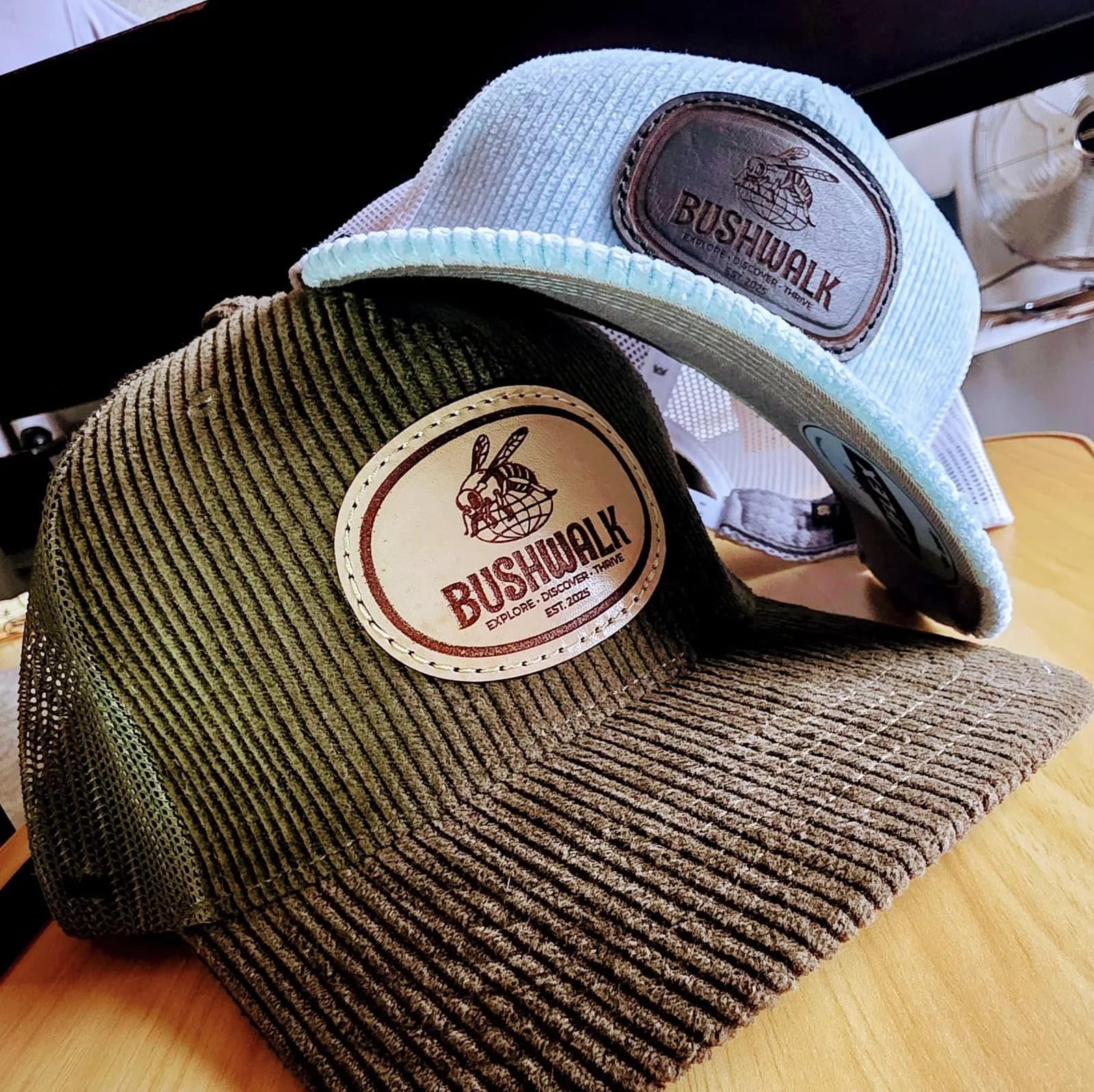 Leather patch cap made by RetroCraft