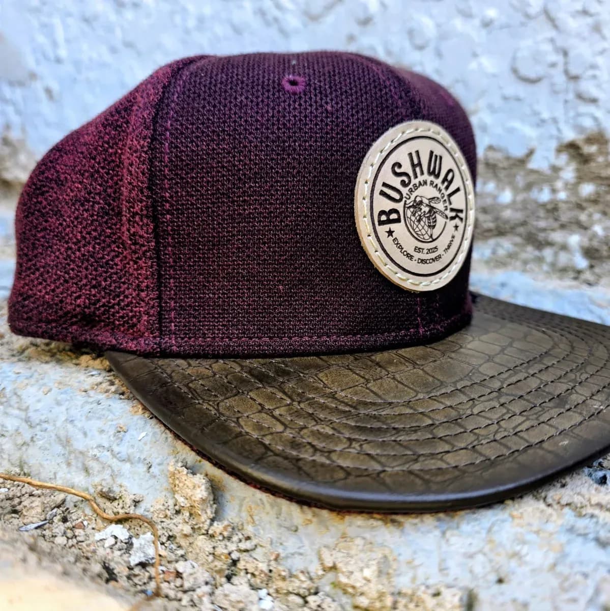 Leather patch cap made by RetroCraft